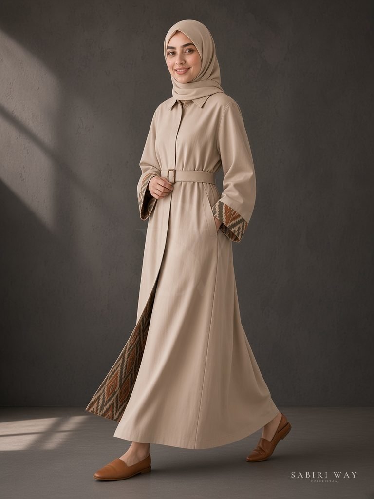 Sabr — Trench-abaya, Toş-bej